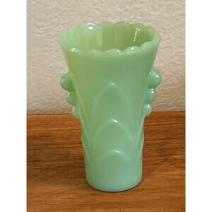 Vintage Fire King Jadeite Art Deco Bud Vase